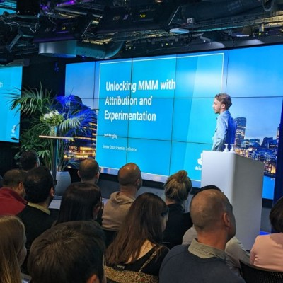 Jed Wrigley presenting at Google Measurement Summit